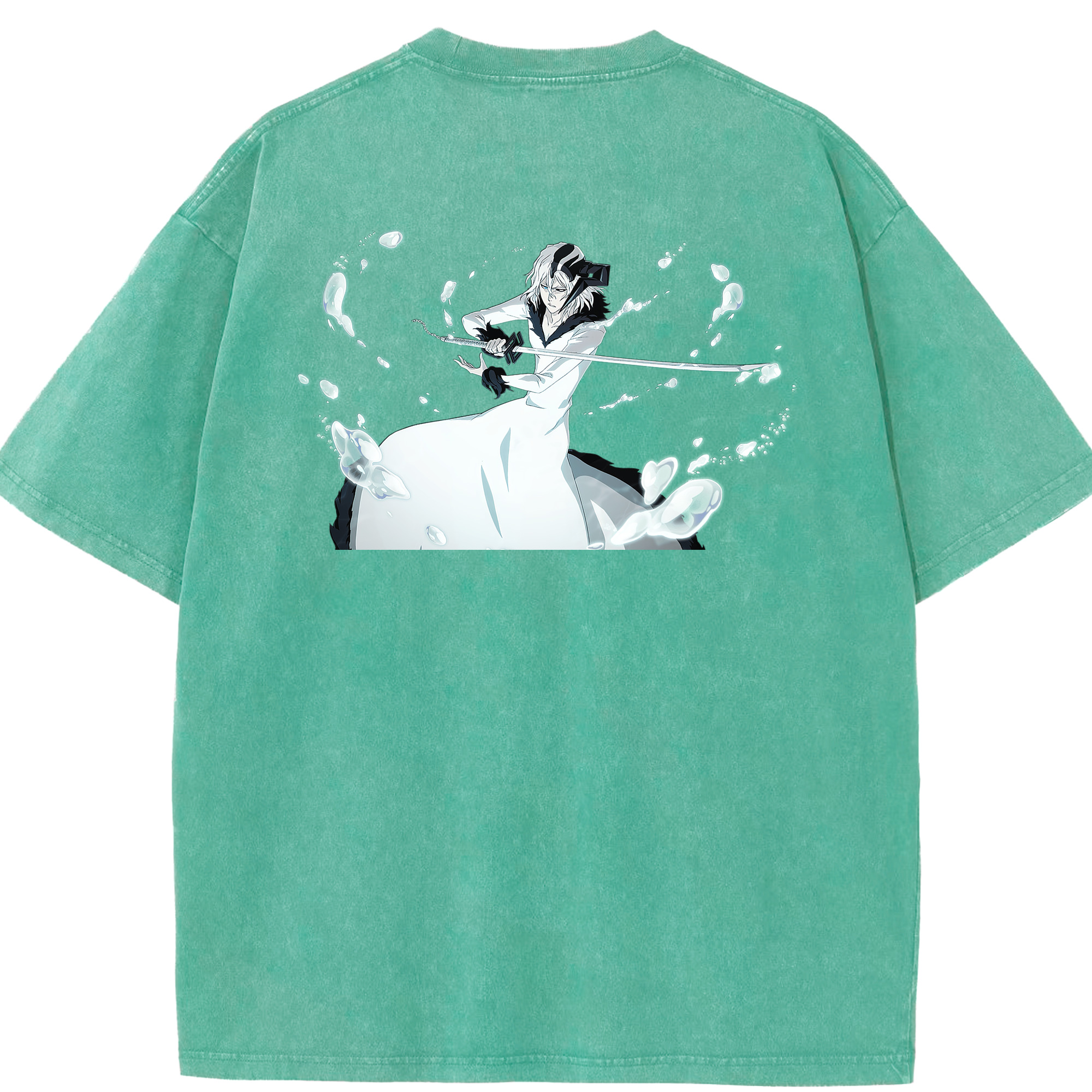 （画像用） ブリーチ 黒崎一護（くろさき いちご）BLEACH Kurosaki Ichigo 綿100% ヴィンテージ風 半袖Tシャツ（背面プリント）